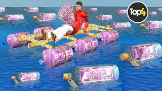 Plastic Bottle Money Boat Thief Chor Comedy Hindi Stories Collection Hindi Kahani Funny Comedy Video [upl. by Trenna]