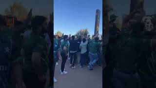 Pakistani fans celebrating pakistan win against Australia bhangra cricket pakvsaus [upl. by Adnauqal]