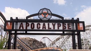 Apocalypse Review Six Flags America Original BampM Roller Coaster [upl. by Jorgenson]