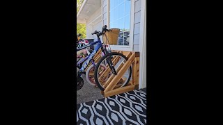 DIY Bike Rack  Free Woodworking Plan [upl. by Anazraf]