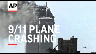 Amateur Video Of Plane Crashing Towers On Fire [upl. by Akived]