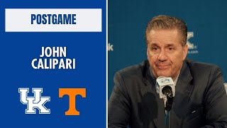 John Calipari discusses Kentuckys loss to Tennessee [upl. by Ynittirb611]