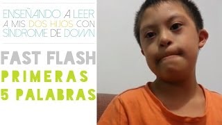 Enseñar a leer a un niño con síndrome de Down  método fast flash  prueba 2 [upl. by Asoral]