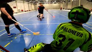 Floorball goalie saves 35 [upl. by Dnaltruoc330]