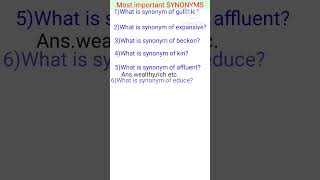 Most important questions amp answers on SynonymsADRE Grade IVEnglish Grammaradre 20 [upl. by Seidel]