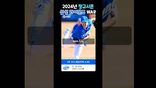 KBO 삼성라이온즈 WAR 순위 2024 정규시즌 [upl. by Eile913]