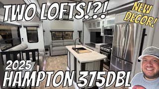 TWO LOFTS amp NEW DECOR 2025 Hampton 375DBL  Destination RV [upl. by Ecnarretal]