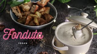 Fonduta di formaggio VEGAN  Ricetta facile veloce e leggera [upl. by Nosidam]