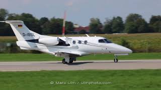 Embraer Phenom 100 Approach  Landing Augsburg Airport [upl. by Adnohsak]