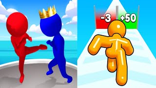 Satisfying Mobile Games Play 9999 Tiktok Games Tall Man Run VS Level Up Runner [upl. by Gotthelf]