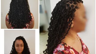 Loc installation 91 loc extensions in 16 inches with a braidout [upl. by Ydnic]