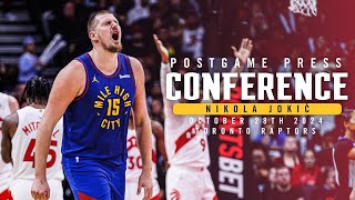 Nikola Jokić Full Postgame Press Conference vs Toronto Raptors 🎙  102824 [upl. by Hayidah597]