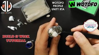 Build amp Wick tutorial for the Profile Unity RTA By Wotofo TVC Mrjustright amp OFRF [upl. by Odetta556]