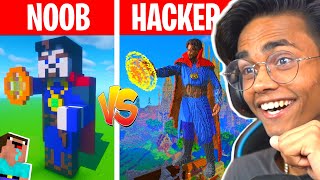 Minecraft NOOB vs HACKER  I CHEATED in a Build Challenge 😂 [upl. by Gore607]