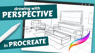 How to Draw in Perspective using Procreate Drawing Guides [upl. by Libyc]