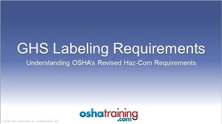 Free OSHA Training Tutorial  Understanding the GHS Labeling System [upl. by Lucilla68]