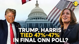 US Elections 2024 Poll Shows Trump and Harris Tied At 47 Will This Hold Up Live  WION LIVE [upl. by Letney]