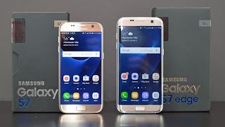 Samsung Galaxy S7 vs S7 Edge Unboxing amp Review [upl. by Htur]