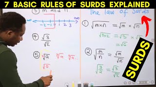 7 Basic Rules of Surds and How to Simplify Surds in Mathematics [upl. by Litman]