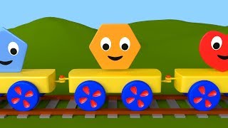 Learn 2D Shapes with the Shapes Train for Toddlers amp Kids [upl. by Ailemor]