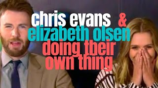 chris evans and elizabeth olsen doing their own thing [upl. by Enitsrik]