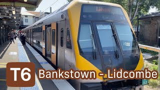 Sydney Trains T6 Bankstown Lidcombe FULL JOURNEY side POV [upl. by Lewin]