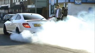 Lord Aleems Mercedes C63 Edition507  Burnouts and Revs in London [upl. by Ynned]