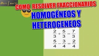 Fracciones homogéneas y heterogéneas [upl. by Yetta714]