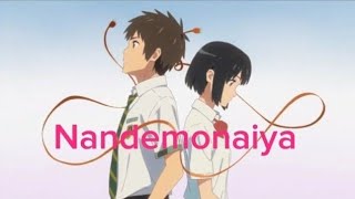 Nandemonaiya Kimi no na wa your name lyrics song [upl. by Irb]