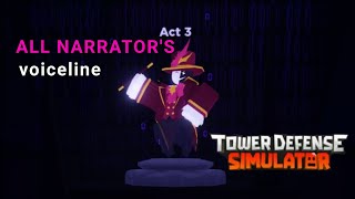 TDS ALL NARRATORS VOICE LINE FULL ACT 13 [upl. by Mill]