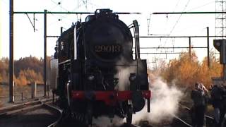 SNCBNMBS 08112003 le retour de la locomotive à vapeur 29013 patrimoine historique DV [upl. by Yderf]