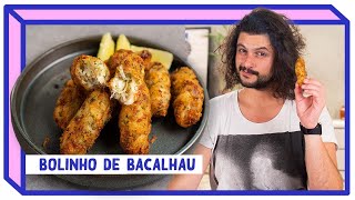 BOLINHO DE BACALHAU  Receitas  Mohamad Hindi [upl. by Hecklau]