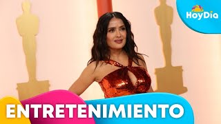 Salma Hayek vestida de lentejuelas ataca su cocina después de los Oscar  Hoy Día  Telemundo [upl. by Nryhtak915]