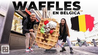 🇧🇪 Comiendo WAFFLES y GOFRES en BÉLGICA por primera vez  EUROPA 2022 🇪🇺 [upl. by Fanny116]