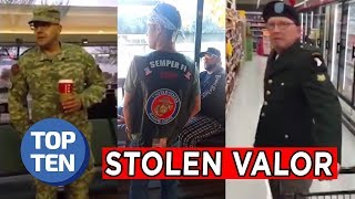 Top 10 Stolen Valor Moments of 2017 [upl. by Dnomra]