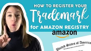 Amazon Brand Registry  How to register your Trademark  Trademark Lawyer Marcella Dominguez [upl. by Niven]