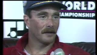 F1 Ungheria 1989  Ezio Zermiani intervista Nigel Mansell dopo il Gran Premio [upl. by Coplin]