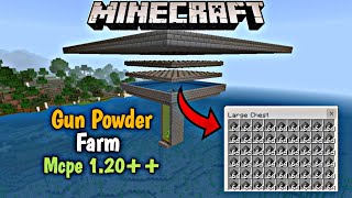 GUN POWDER FARM Mcpe 120 TUTORIAL GamerFronx [upl. by Ahtimat]