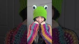 Crochet frog hat crochet crochethats diy [upl. by Bertine520]