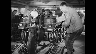 Manufacture and testing of the SdKfz 2 quotKettenkradquot halftrack motorcycle in 1943 [upl. by Namref]