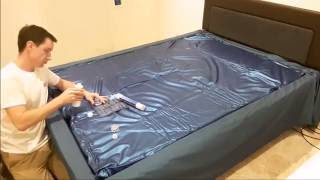 Waterbed Mattress installation from Aquaglow Waterbeds [upl. by Neetsirk]