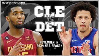 Cleveland Cavaliers vs Detroit Pistons Full Game Highlights  Nov 17  2024 NBA Season [upl. by Arukas]