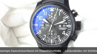 FORTIS B42 FLIEGER BLACK CHRONOGRAPH 6561881 K wwwolfertco [upl. by Alarick]