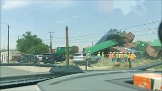 Train Wreck Monahans Texas April 18 2018 [upl. by Nahtaoj367]