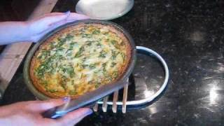 Spinach Quiche with Gruyere Cheese amp Almond Flour Crust [upl. by Olli]