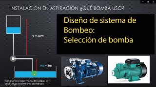 Clase completa de Selección y cálculo de bombas hidráulicas domiciliarias NPSH Disponible cálculo [upl. by Annaliese]