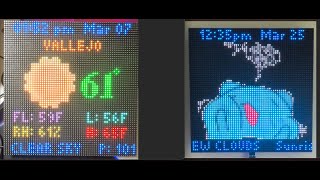 DIY LED Matrix Panel Weather Clock and Animated GIF Art  TuneFrame [upl. by Raviv]