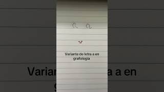 Grafología Variante de letra a grafología [upl. by Ytinav]