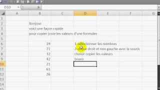 microsoft excel voila la méthode la plus rapide pour copier les valeursavi [upl. by Alakcim580]