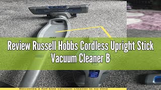 Review Russell Hobbs Cordless Upright Stick Vacuum Cleaner Bagless 2 in 1 Grey and Blue 600W 2 Speed [upl. by Enytsirk632]